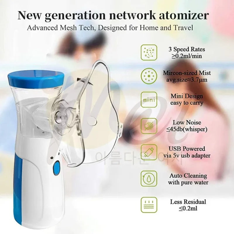 Portable Nebulizer Machine & Mask for Kids and Adults