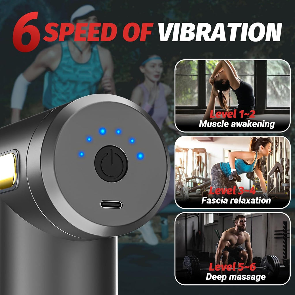 Ultra-Quiet Deep Tissue Portable Massage Gun – Muscle Recovery & Pain Relief