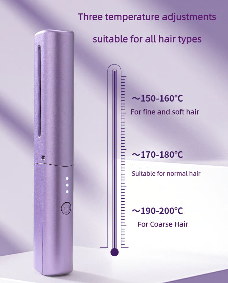 Travel Comb Cordless Rechargeable Hair Straightener