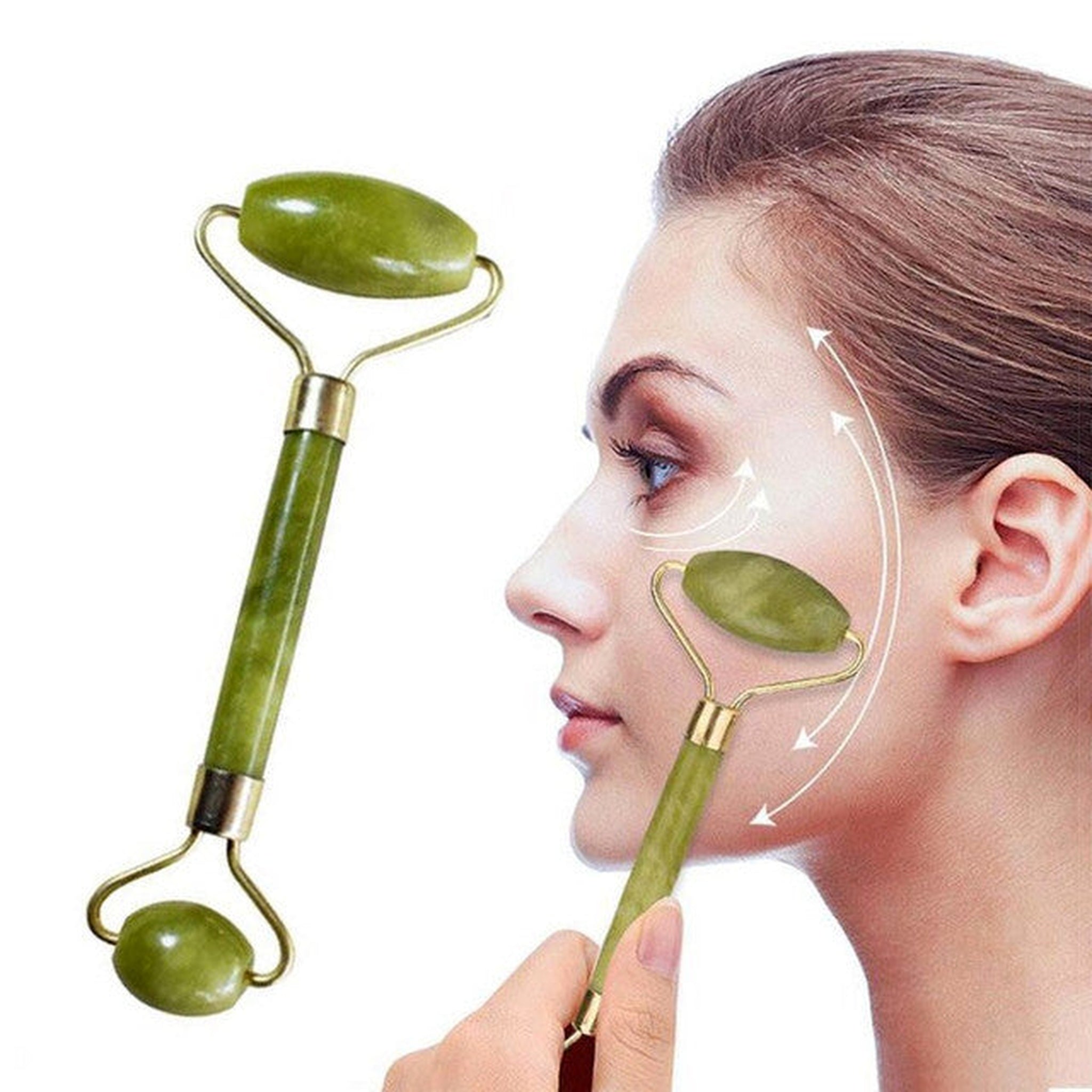 Jade Roller & Gua Sha Set – Green Facial Tools for a Radiant Skin Care Routine